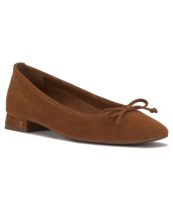 ヴィンスカムート レディース シューズ パンプス ヒール Vince Camuto Womens Jenlea Block Heel Ballet Flats Burnt Sugar Suede