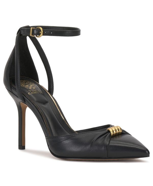 ヴィンスカムート レディース シューズ パンプス Vince Camuto Womens Mallie Closed Toe Pumps Black Leather ブラック