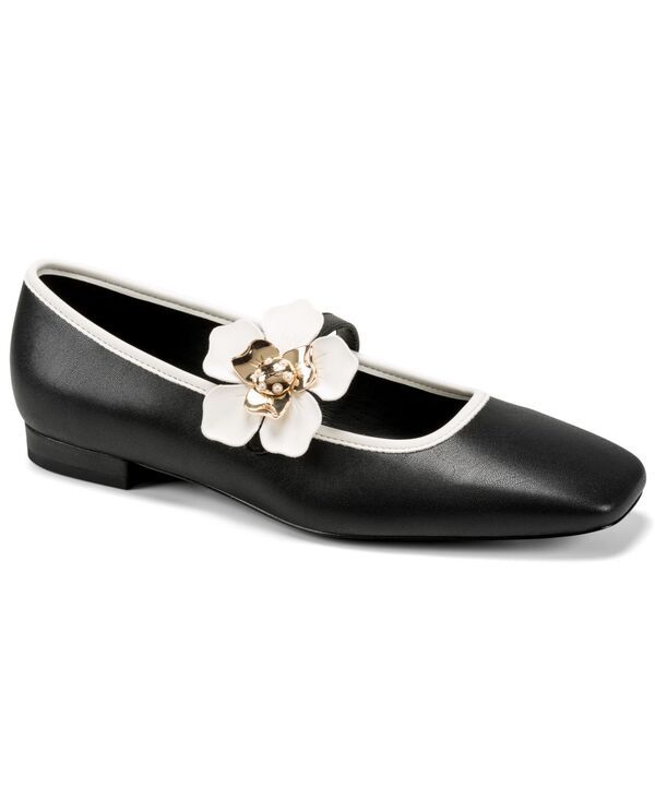 カール ラガーフェルド レディース シューズ パンプス KARLAGERFELD PARIS Womensidra Mary Jane Ballet Flats BlackCream Smooth ク