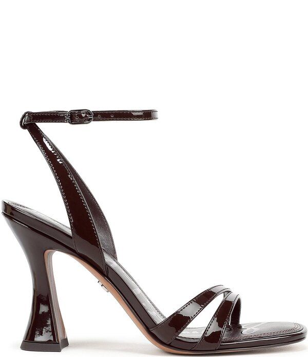 サムエデルマン レディース シューズ サンダル レザー Sam Edelman Junie Patent Leather Strappy Square Toe Dressandals Richocol