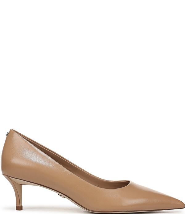 サムエデルマン レディース シューズ ヒール レザー Sam Edelman Summer Leather Pointed Toe Kitten Heel Pumps French Sand サンド