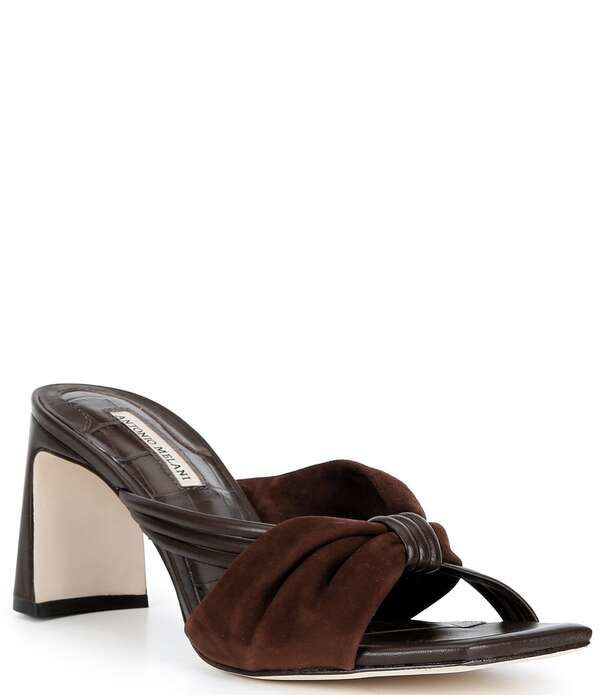 アントニオ メラーニ レディース シューズ サンダル レザー Antonio Melani Cassy Two Toned Leather Dresslides Ground Coffee コーヒー