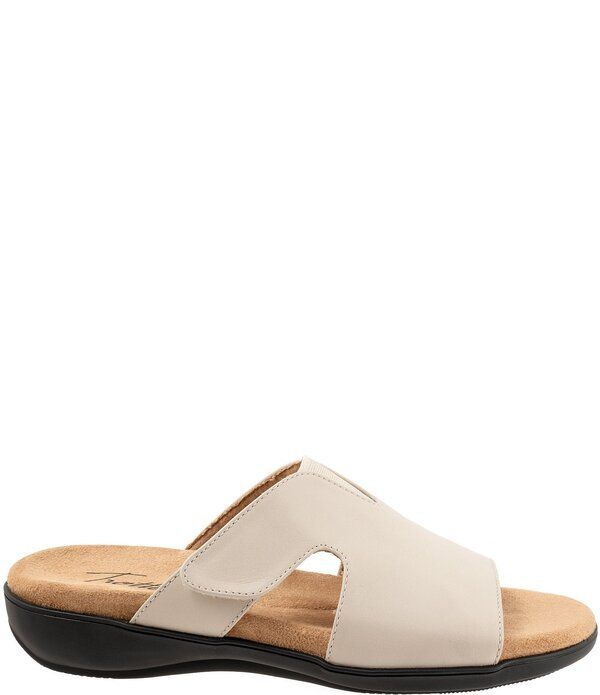 トロッターズ レディース シューズ サンダル レザー Trotters Roxine 20 Leather Slide Sandals Ivory アイボリー