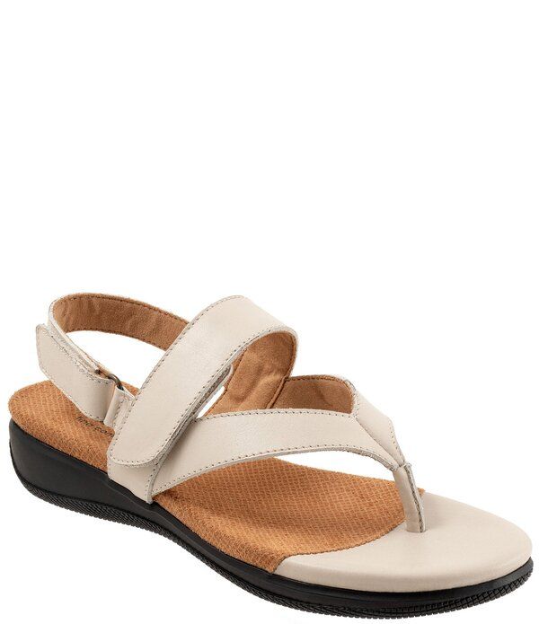 ソフトウォーク レディース シューズ サンダル レザー SoftWalk Tracy 20 Leather Adjustable Slingback Thong Sandals Ivory アイボリー