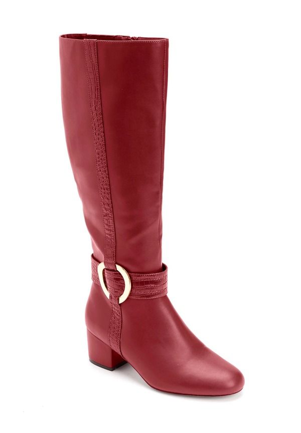 コンフォートビュー レディース シューズ ブーツ・レインブーツ Comfortview The Vale Wide Calf Boot Women WINE ワイン