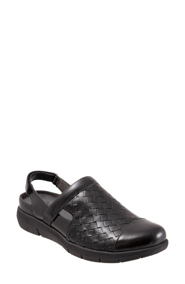 ソフトウォーク レディース シューズ サンダル SoftWalk Salina II Woven Clog Women BLACK ブラック