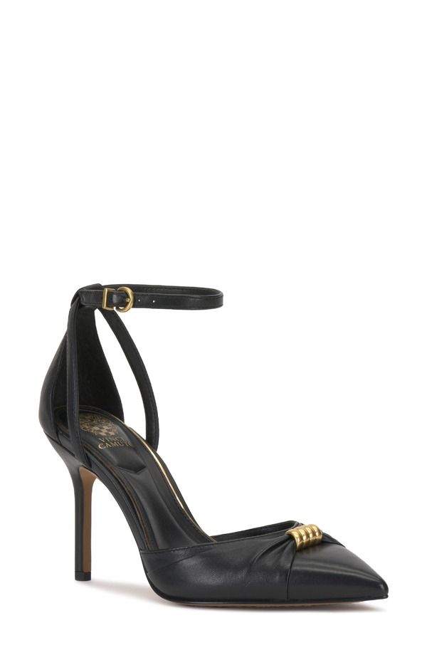 ヴィンスカムート レディース シューズ パンプス アンクル Vince Camuto Mallie Ankle Strapump BLACK ブラック