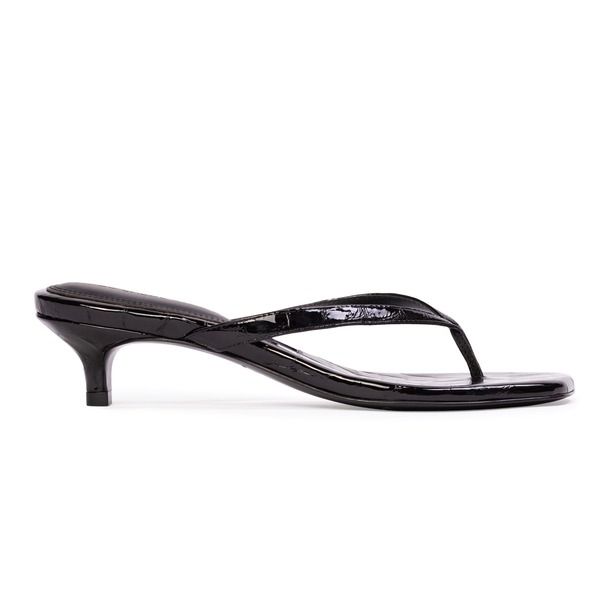 ブラックスエードスタジオ レディース シューズ サンダル BLACK SUEDE STUDIO Kendal 35 Croc Sandal Women Black Croc Patent Leathe