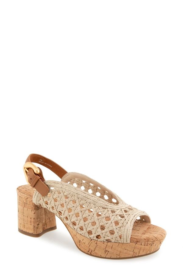 エアロソールズ レディース シューズ サンダル プラットフォーム Aerosoles Cornelia Slingback Platform Sandal Women NATURAL TAN CORK