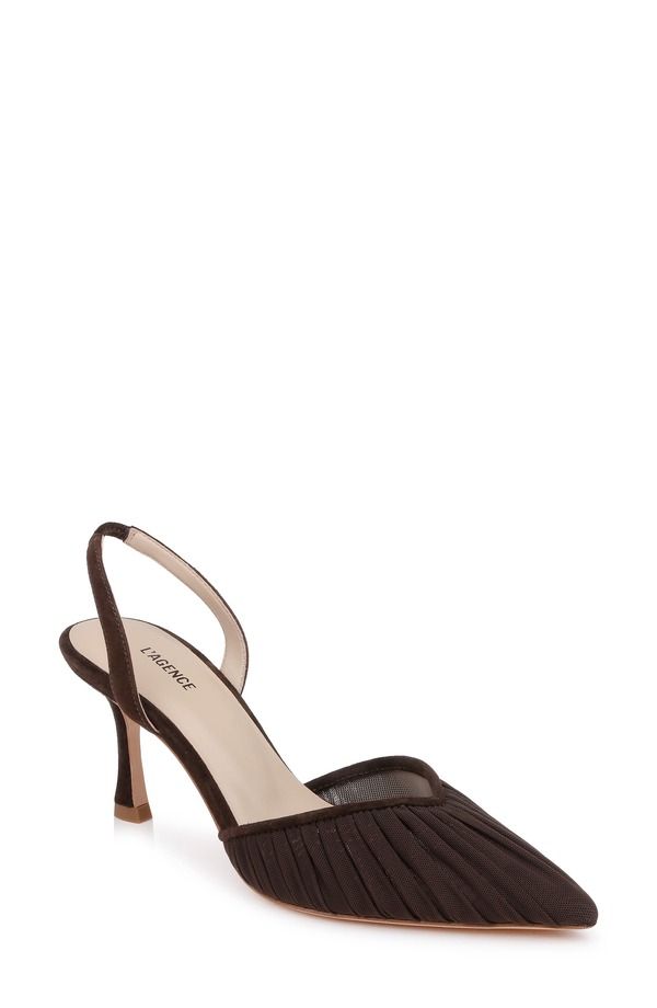 ラジャンス レディース シューズ ヒール LAGENCE Bowery Pointed Toe Slingback Pump CHOCOLATE チョコレート