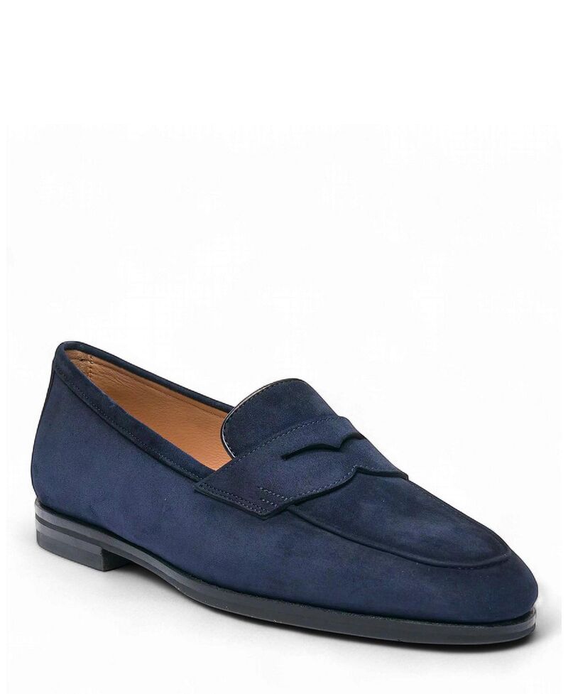 サントーニ レディース シューズ スリッポン・ローファー スエード Santoni Womensuede Carla Loafer Blue ブルー
