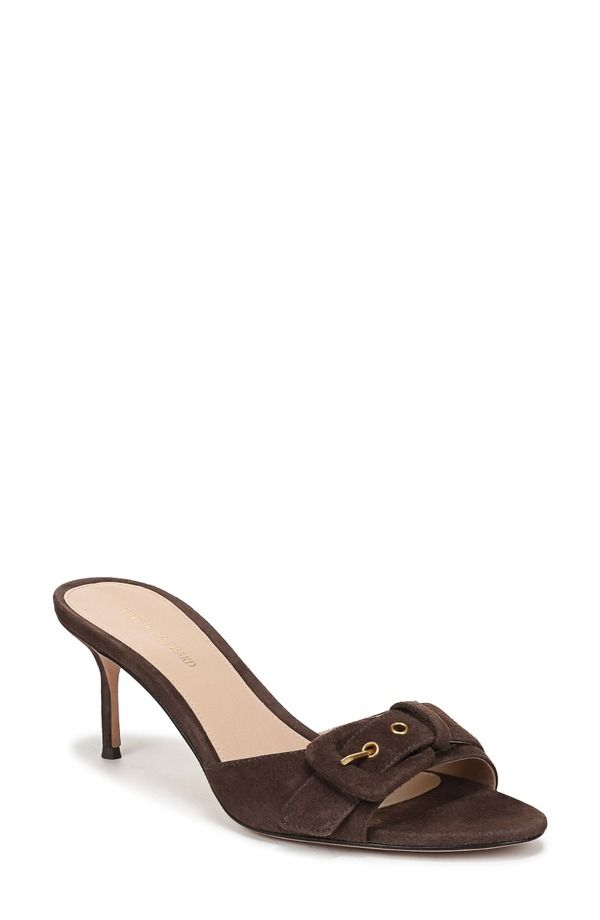 ヴェロニカ ベアード レディース シューズ ヒール サンダル Veronica Beard Tia Buckle Slide Sandal Women ESPRESSO SUEDE