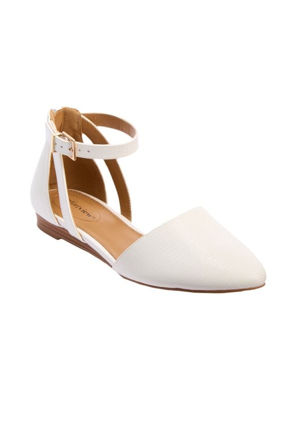 コンフォートビュー レディース シューズ パンプス Comfortview The Paris Flat Women WHITE ホワイト