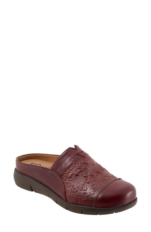 ソフトウォーク レディース シューズ ヒール SoftWalk San Marcos Tooling Mule Women DARK RED レッド