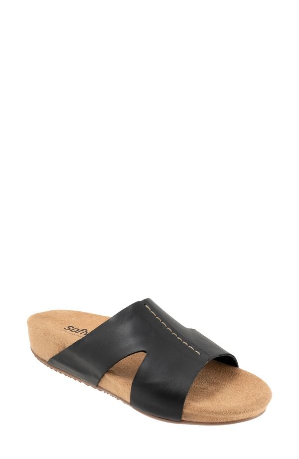 ソフトウォーク レディース シューズ ヒール サンダル SoftWalk Beverly 20 Slide Sandal Women BLACK ブラック