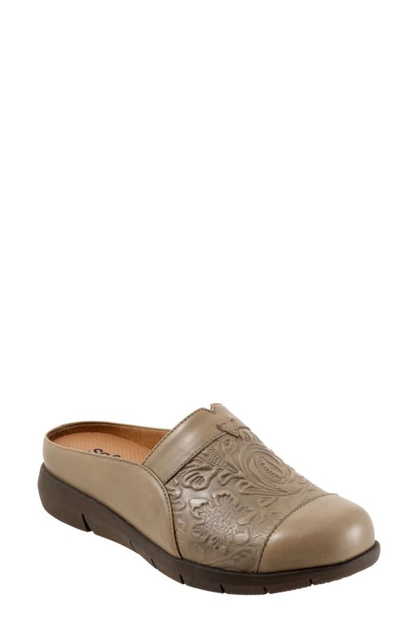 ソフトウォーク レディース シューズ ヒール SoftWalk San Marcos Tooling Mule Women STONE ストーン