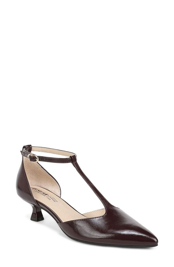 ライフストライド レディース シューズ ヒール アンクル LifeStride Maruin Ankle Strapointed Toe Kitten Heel Pump CHOC PLUM プラム