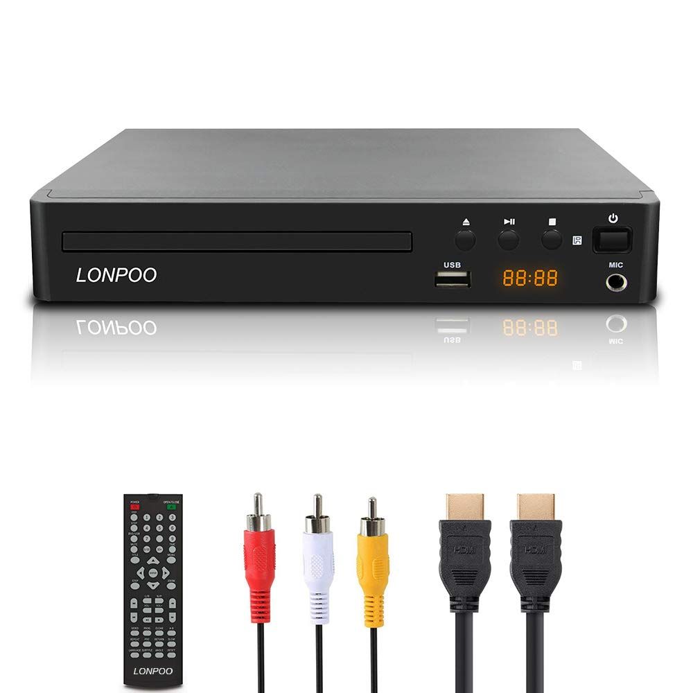 ☆新品☆LONPOO DVDプレーヤー リージョンフリー HDMI/AV出力1080P