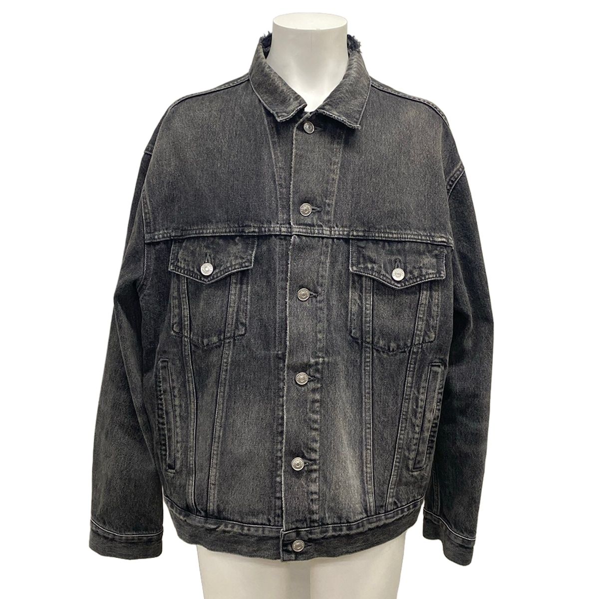 BALENCIAGA(バレンシアガ) Gジャン サイズ48 L メンズ美品 - 534554 TXE03 黒 長袖/ダメージ加工/春/秋 コットン 80,410円