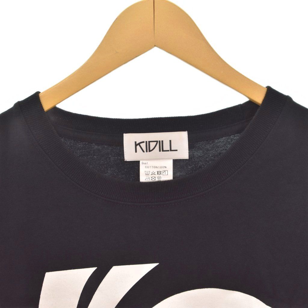 キディル KIDILL Tシャツ 半袖 プリント F 黒 ブラック KL759 ☆AA