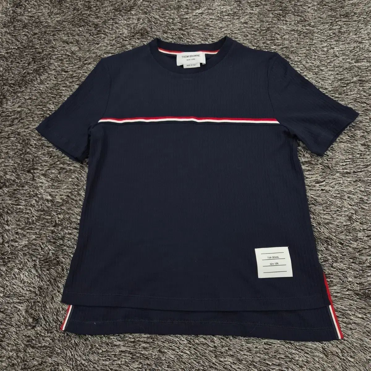 トム・ブラウン ネイビー 3本線 LINE 半袖 Tシャツ サイズ 40