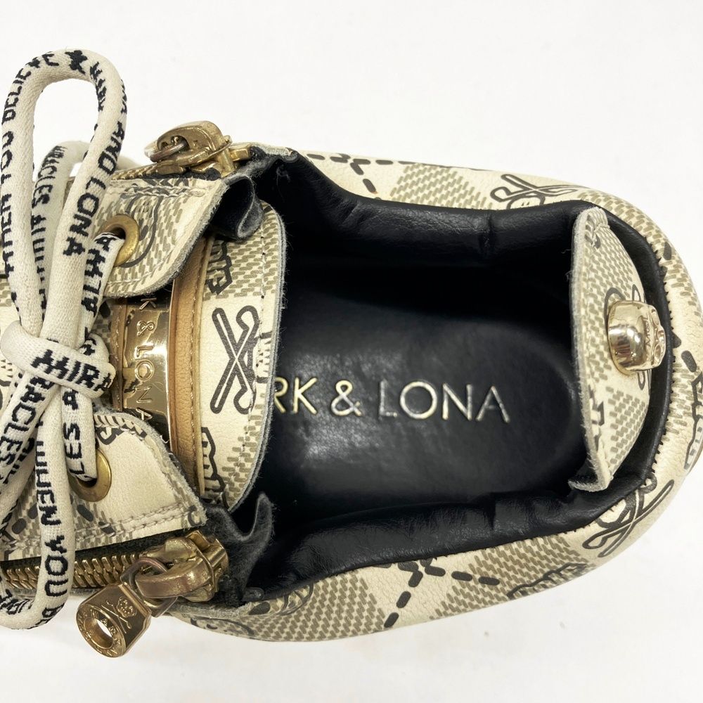 【MARK&LONA】ゴルフシューズ スカル柄 ビブラムソール サイドジップ MARK&LONA マークアンドロナ スパイクレスゴルフシューズ スカル 総柄
