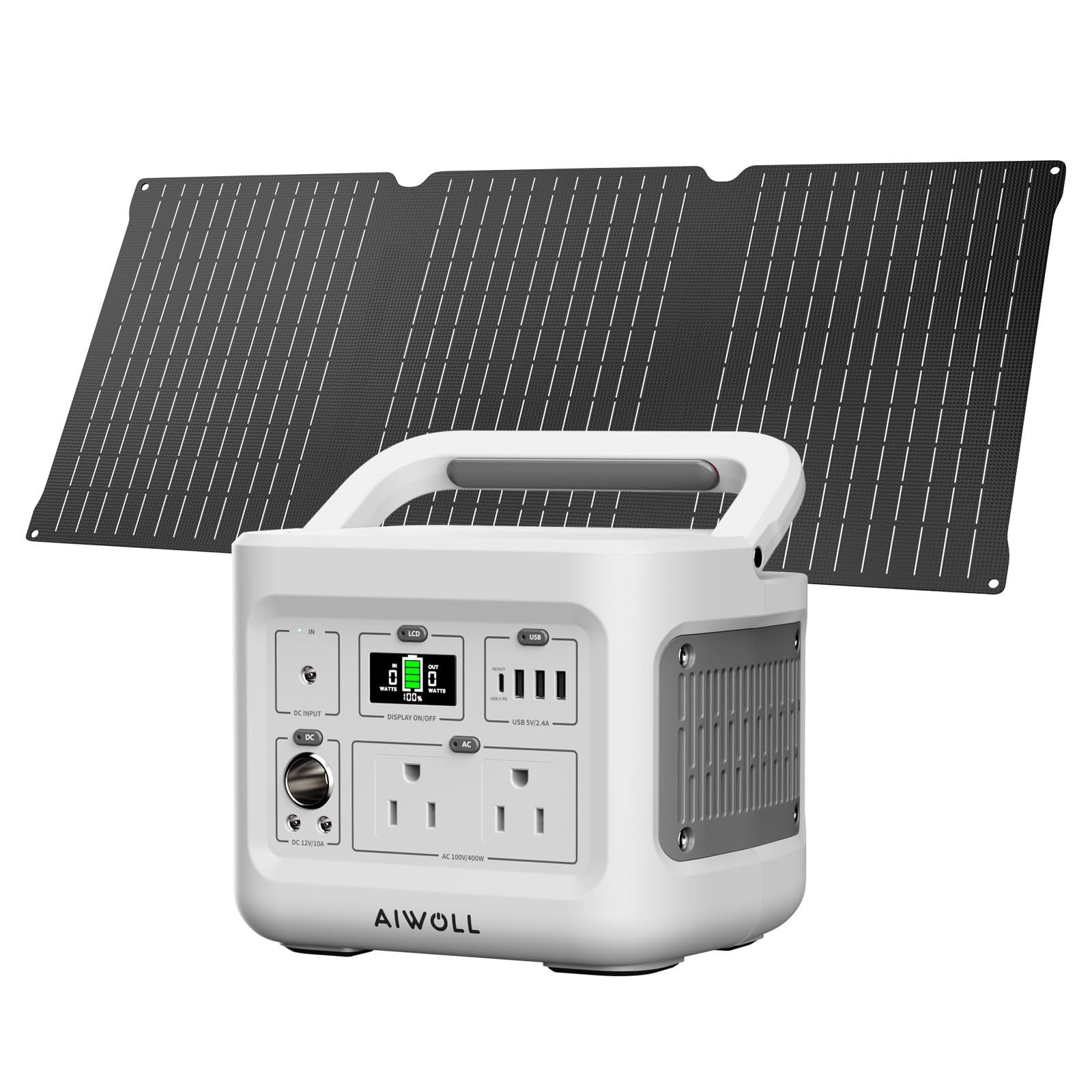 ☆新品☆AIWOLL ポータブル電源 355Wh ソーラーパネル 40W セットmini