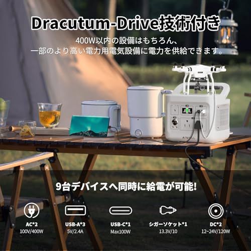 ☆新品☆AIWOLL ポータブル電源 355Wh ソーラーパネル 40W セットmini