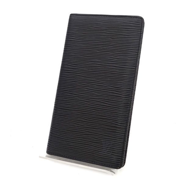 LOUIS VUITTON / ルイヴィトン ◆ポルトカルトクレディ エピレザー ノワール ブラック 二つ折り長財布 M63212 【財布/サイフ/ウォレット/wallet/コイン】 ブランド【中古】