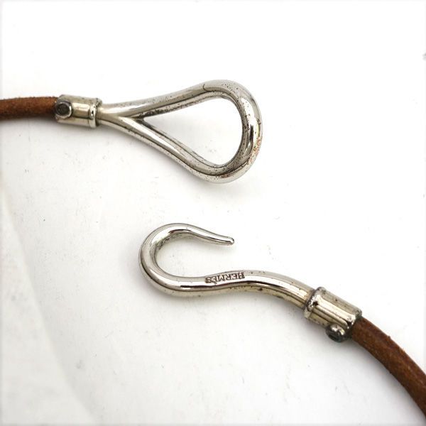 HERMES / エルメス ◇ジャンボ レザー 2連ブレスレット シルバー金具
