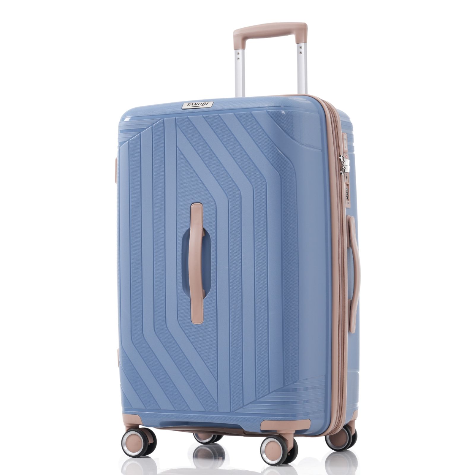 旅行に便利！軽量・USBポート・TSAロック搭載 スーツケース Lサイズ（ライトブルー）【Light Blue】