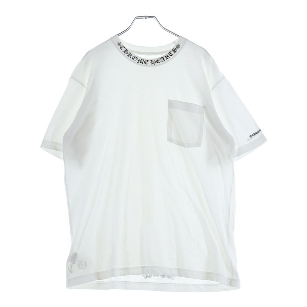 CHROME HEARTS (クロムハーツ) CH T-SHIRT ネックロゴプリント半袖T