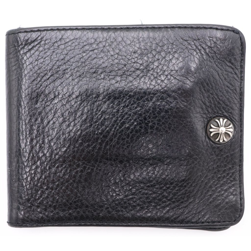 【新品未使用品】クロムハーツ財布 1SNAP WALLET ワンスナップ シボ◎ CHROME HEARTS (クロムハーツ) 1SNAP 1スナップ クロス ボールボタン
