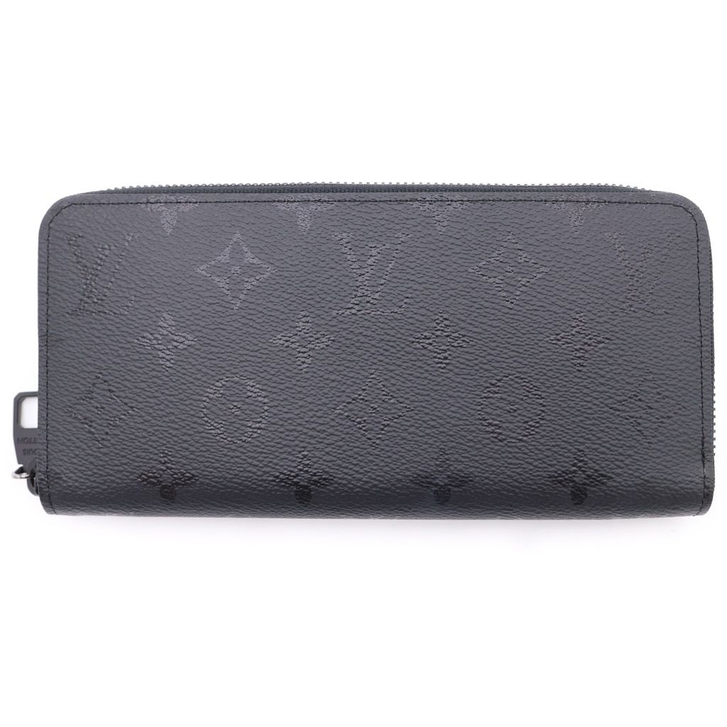 LOUIS VUITTON (ルイヴィトン) モノグラム ミッドナイト ジッピー ウォレット ホリゾンタル ノワール PVC レザー 長財布 ブラック M28048