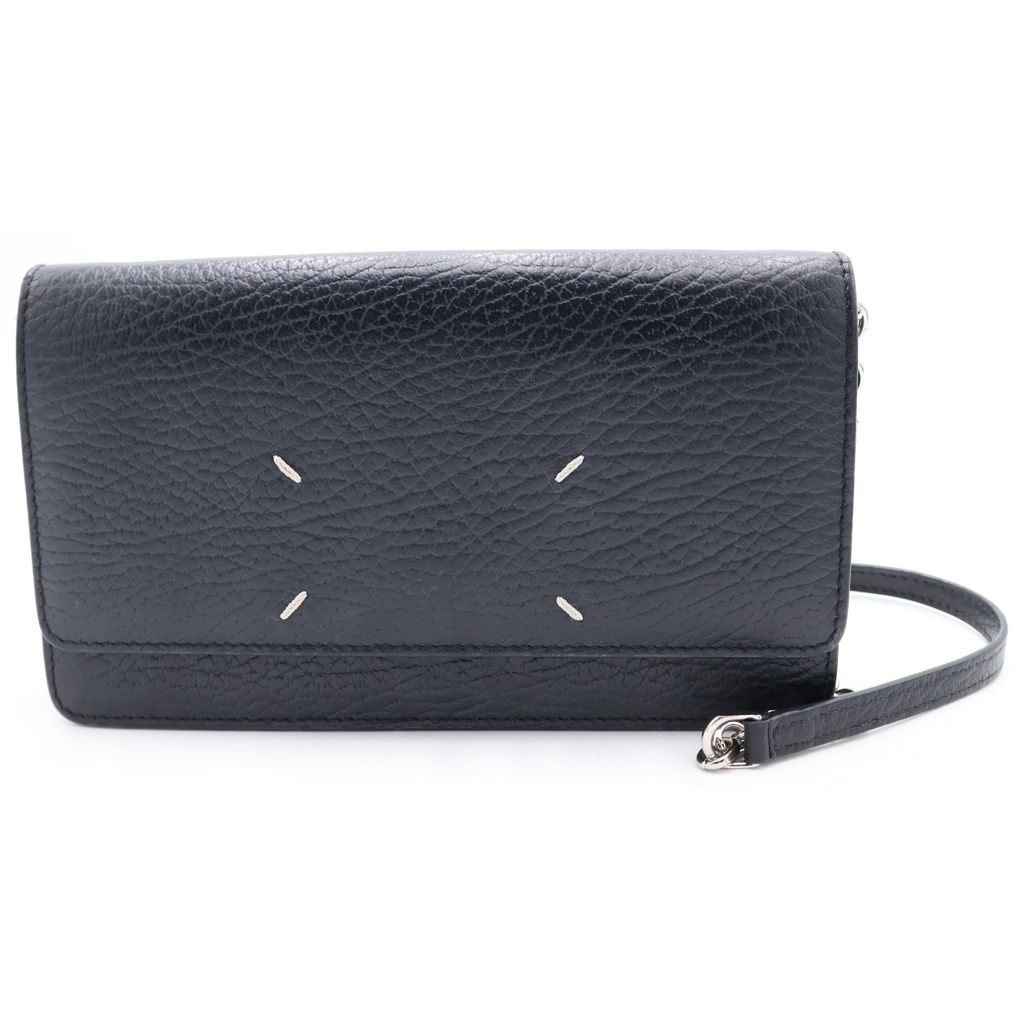 Maison Martin Margiela (メゾンマルタンマルジェラ) チェーンウォレット ショルダーウォレット ショルダーバッグ ブラック レザー シルバー金具