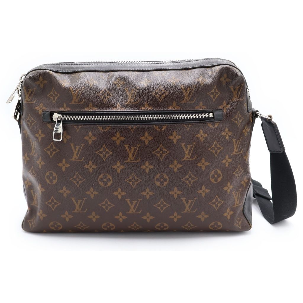 LOUIS VUITTON (ルイヴィトン) マカサー トーレス ショルダーバッグ ブラウン×ブラック レザー×PVC M40387 シルバー金具