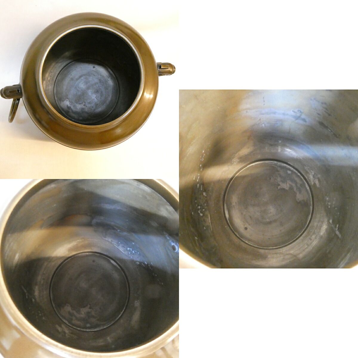 訳あり特価】鋳師 金森紹栄作 利休好 唐銅皆具 一揃 茶道具【中古 美品