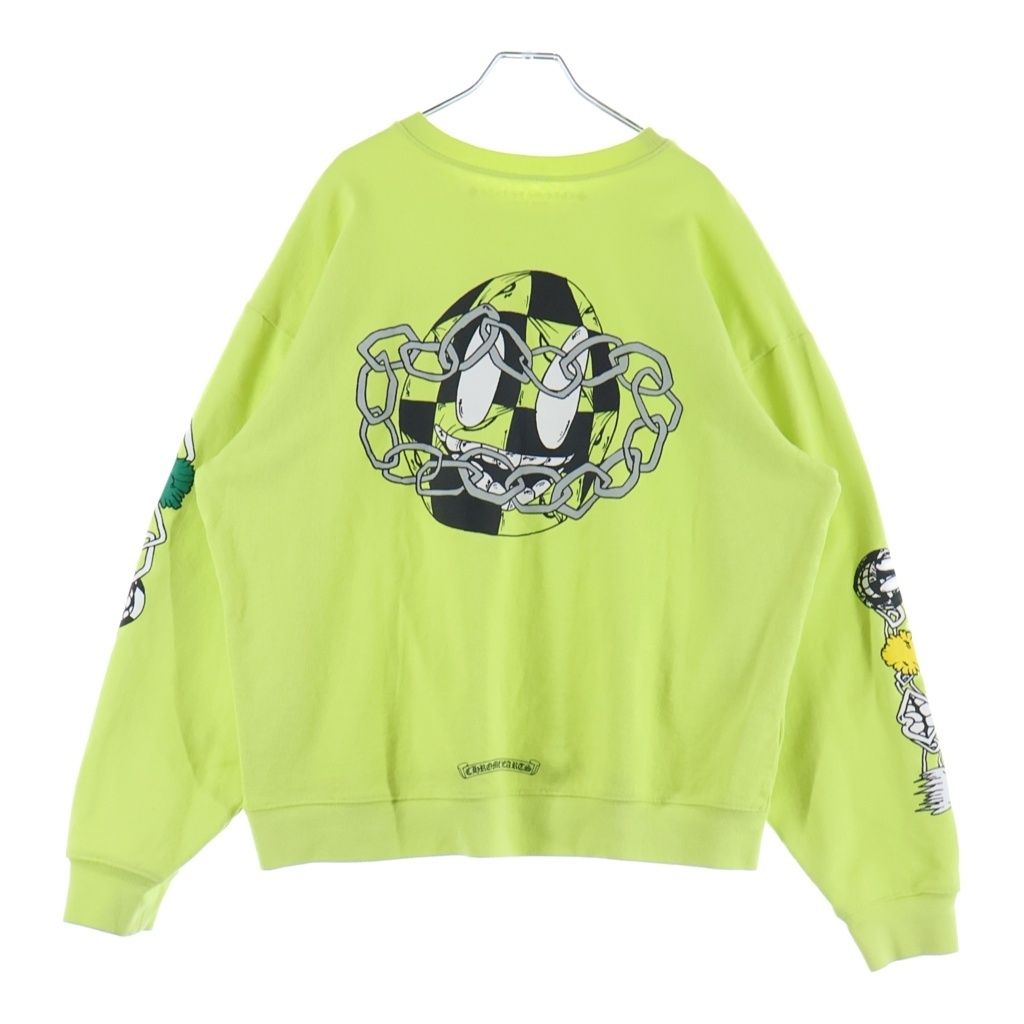 CHROME HEARTS (クロムハーツ) ×MATTY BOY PPO LINK Sweat Shirt マッティボーイ PPOリンク クルーネックスウェットシャツ トレーナー イエロー