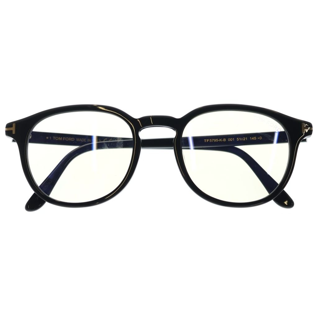 TOM FORD (トムフォード) TF5795-K-B アジアンフィット ウェリントンフレーム クリアレンズ サングラス メガネ ブラック