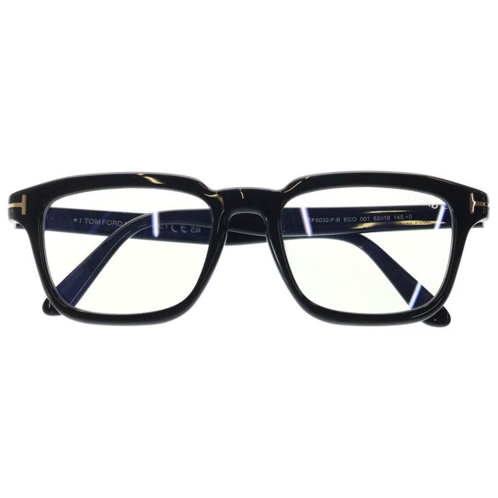 TOM FORD (トムフォード) TF6032-F-B アジアンフィット スクエアフレーム クリアレンズ サングラス メガネ ブラック