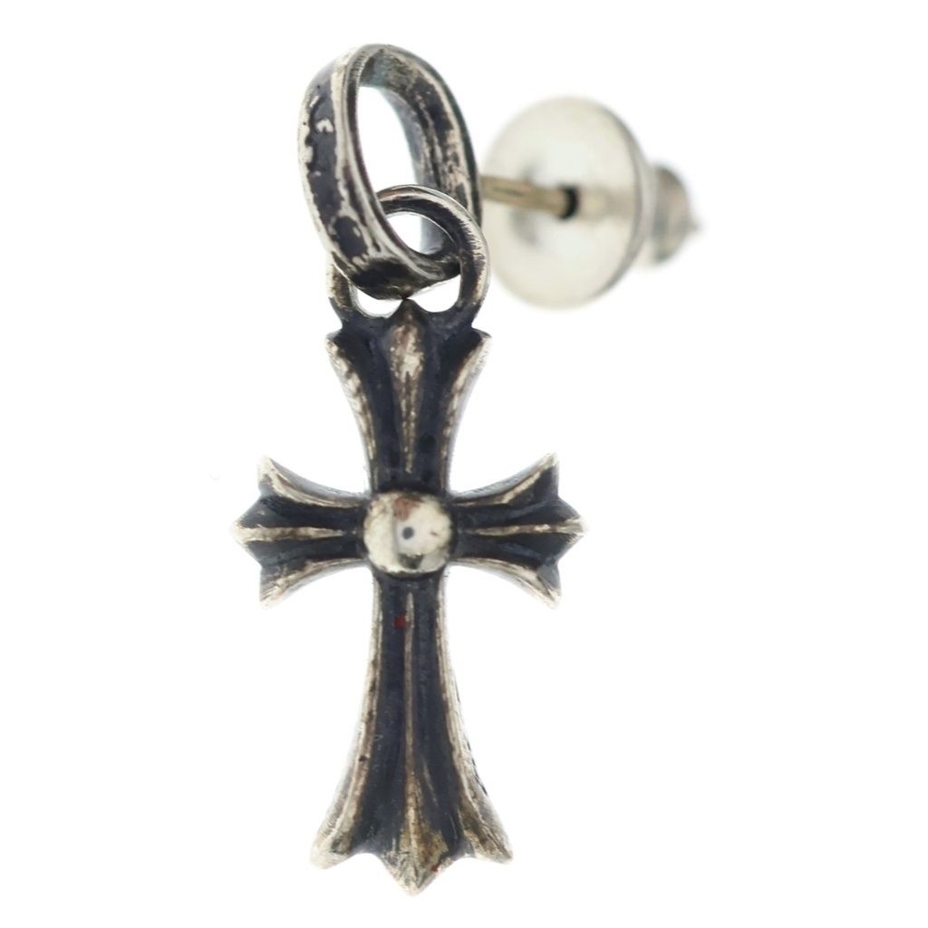 CHROME HEARTS (クロムハーツ) BBY F PPRCHN ベイビーファットクロス ドロップピアス シルバー BCA090
