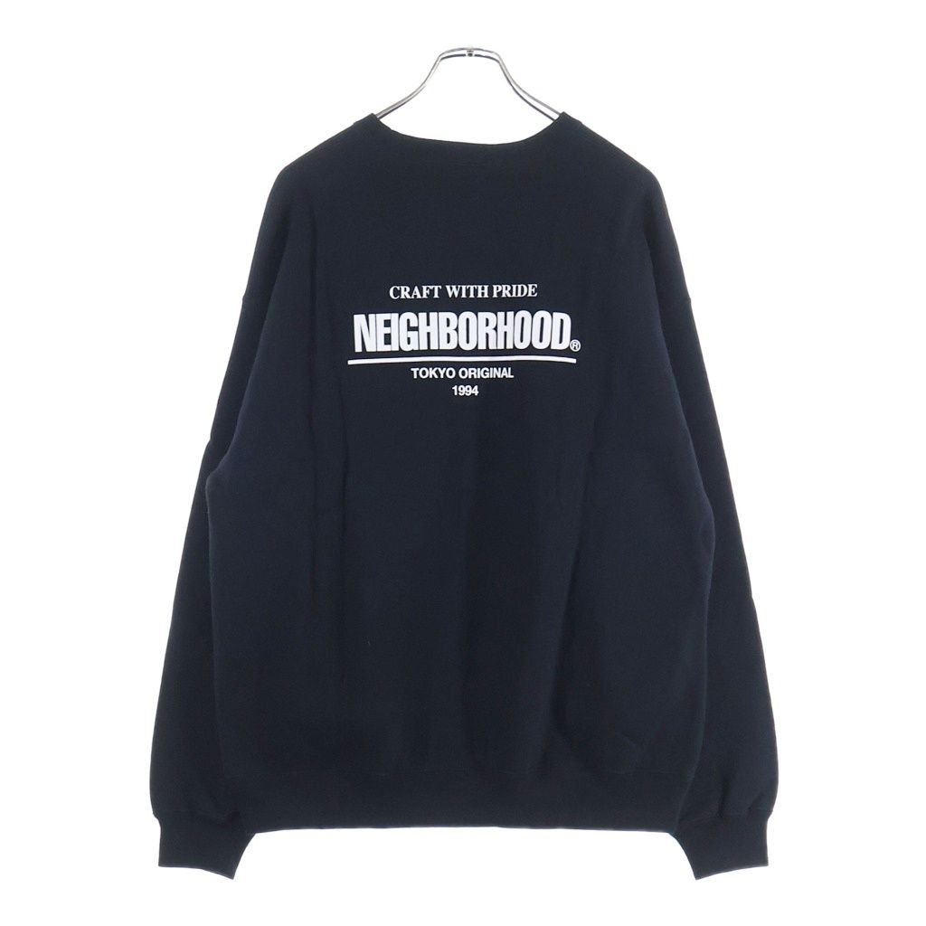 NEIGHBORHOOD (ネイバーフッド) 25AW PLAIN SWEAT CREWNECK LS 両面ロゴプリント クルーネックスウェットトレーナー ブラック 252UWNH-CSM04 17,243円