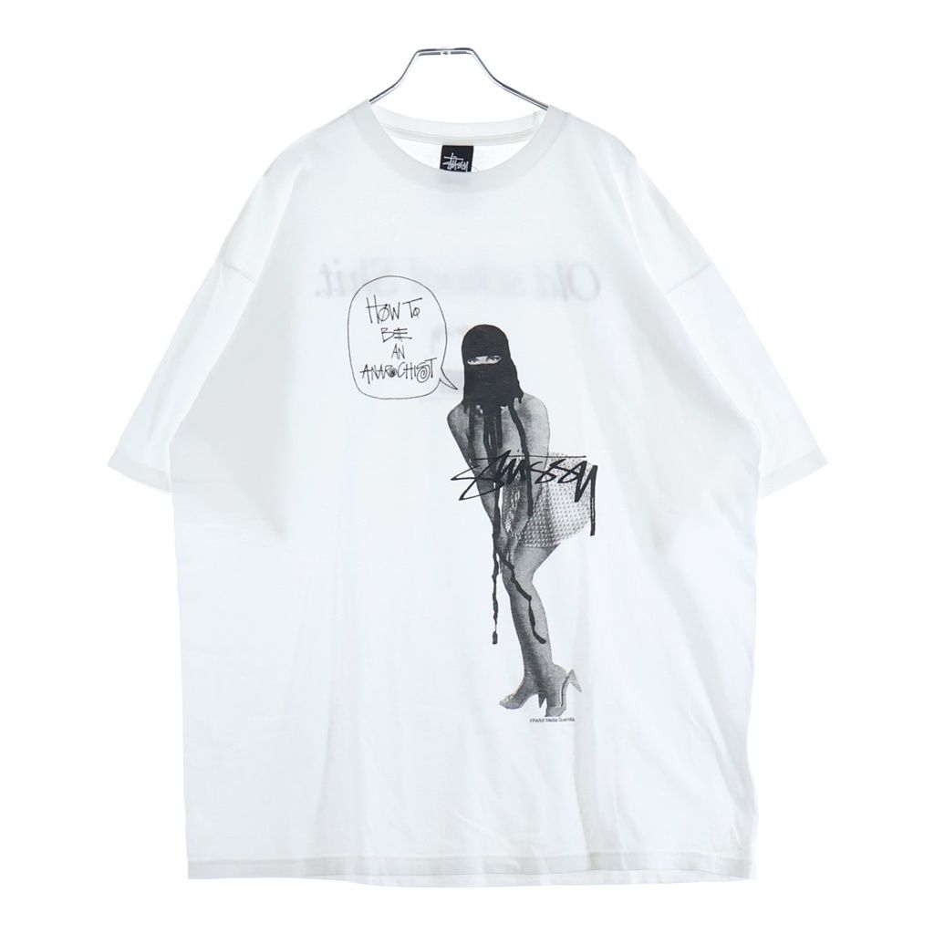 STUSSY (ステューシー) OLD How to be an Anarchist Print Tee オールド プリント 半袖Tシャツ カットソー ホワイト 8,393円