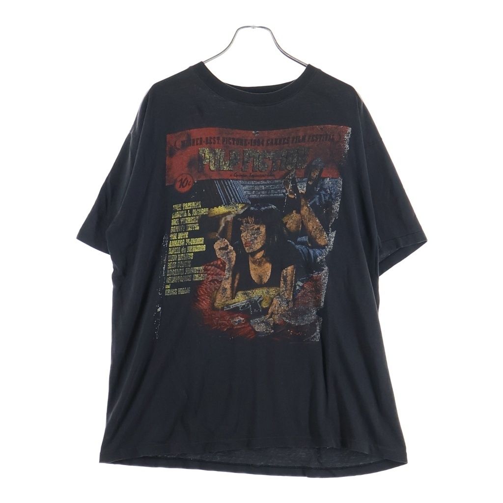 VINTAGE (ヴィンテージ) 90S VINTAGE PULP FICTION MOVIE POSTER WINTERLAND パルプフィクション ムービーポスター フロントプリント クルーネック 半袖Tシャツ カットソー ブラック