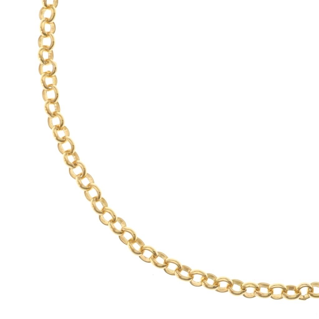 CHROME HEARTS (クロムハーツ) 22K NECKCHAIN R18 ロールチェーンネックレス 18inch ゴールド BCA010