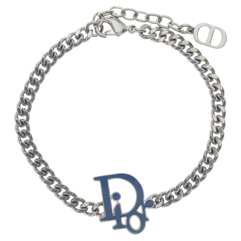 DIOR (ディオール) オブリーク チェーンリンクブレスレット シルバー