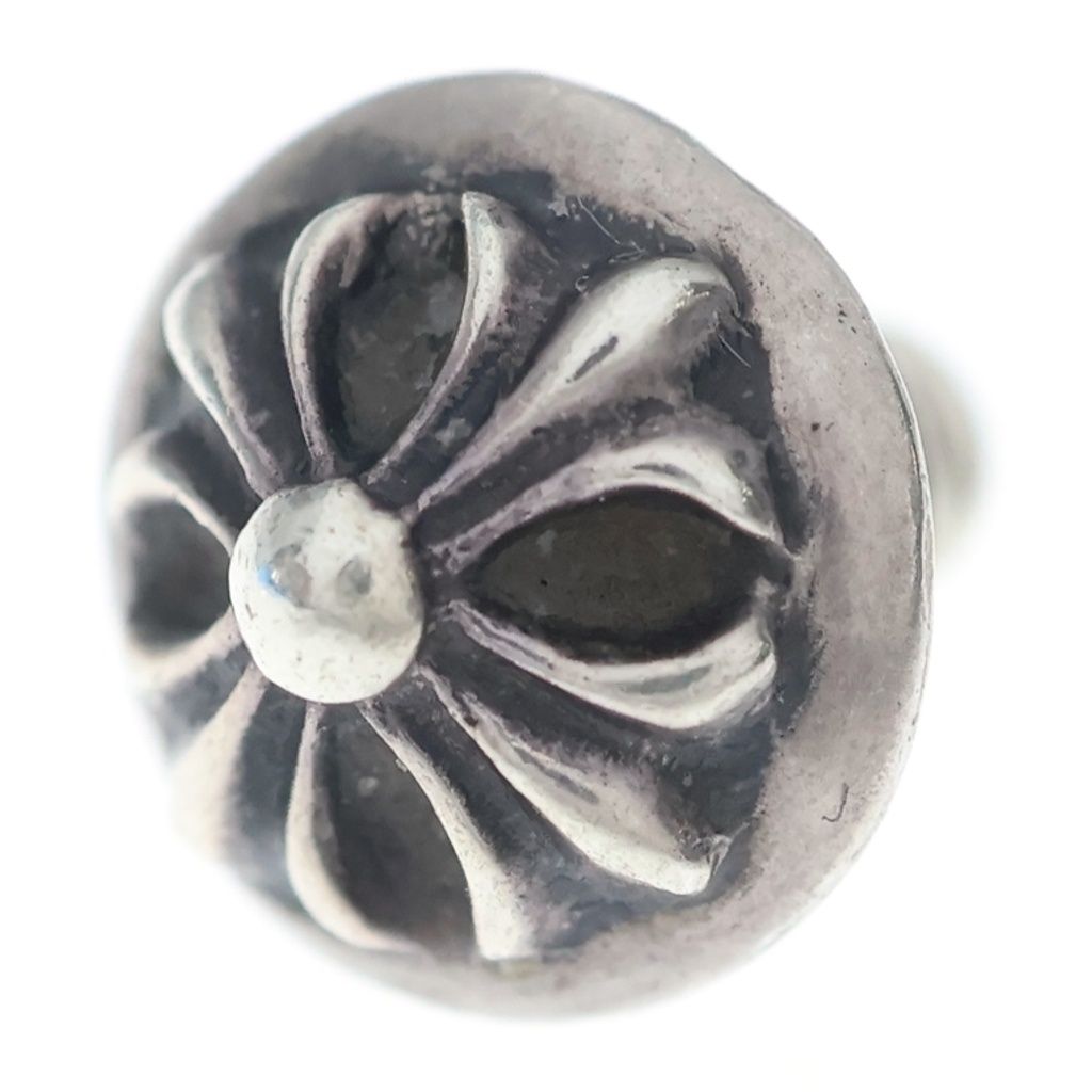 CHROME HEARTS (クロムハーツ) STUD CRSBLL クロスボールスタッドピアス シルバー BCA110