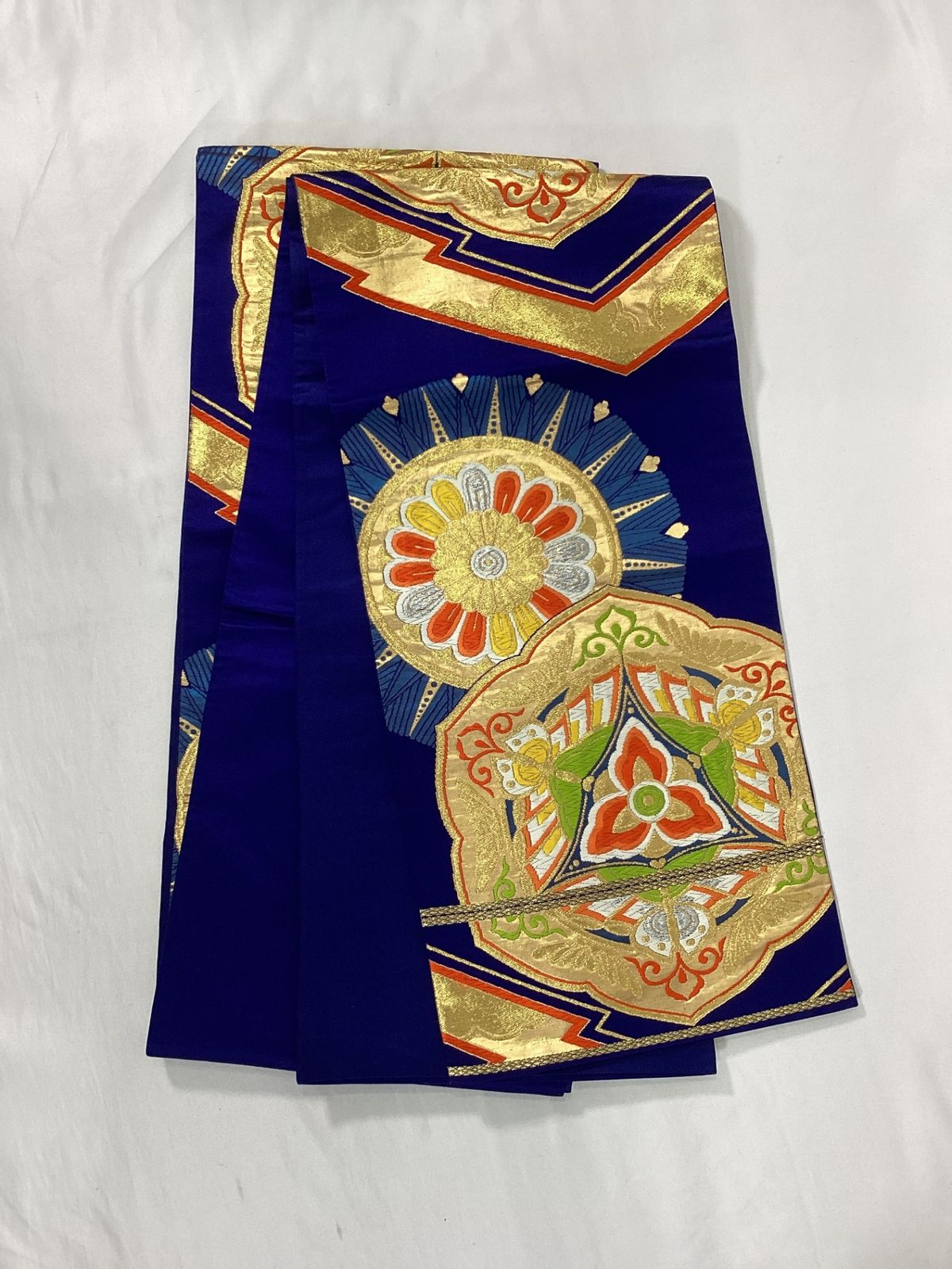 袋帯/美品/西陣/ブルー×金/振袖用/13489 - メルカリ