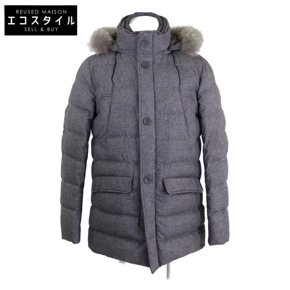 HERNO　ヘルノ　【美品/国内正規】PI0328U PIACENZA社 カシミヤｘシルク ファー/フード付ダウンジャケット　48 78,045円