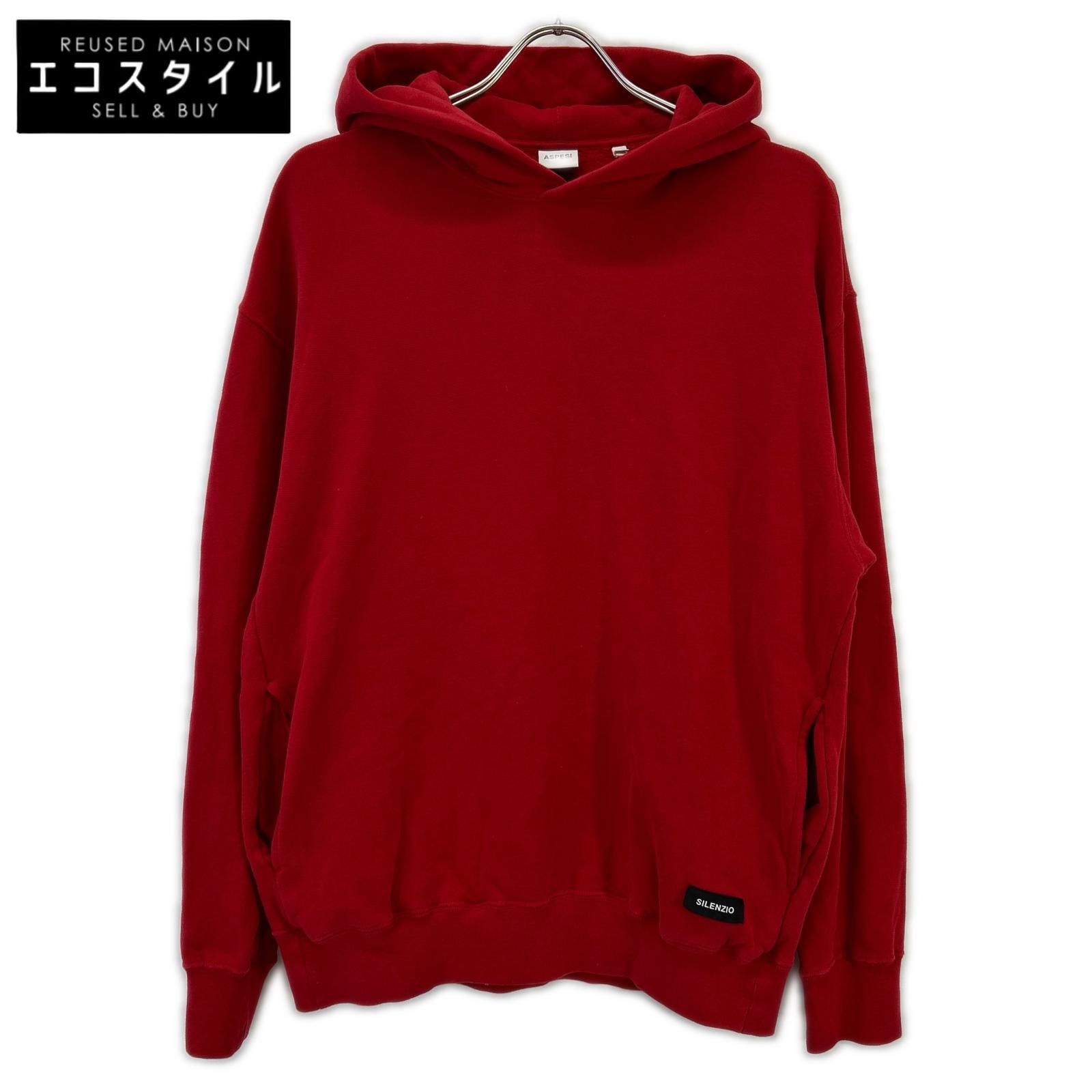 ASPESI　アスペジ　04926AAY19L540 レッド プルオーバー パーカー　S